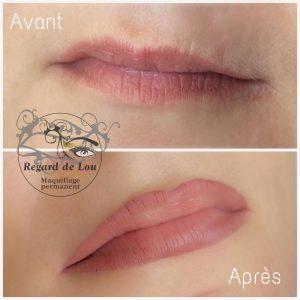 avant/après maquillage permanent lèvres